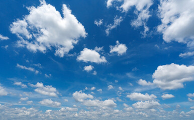 Blue sky with clouds fluffy clouds sky Cloudscape cloudy Soft clouds Concept nature background and Travel. Website. Environment background