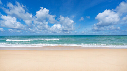 Summer sea in sunny day beautiful Tropical seashore scenic off phuket beach phuket thailand with...