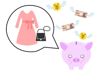 ショッピングで浪費するイメージ