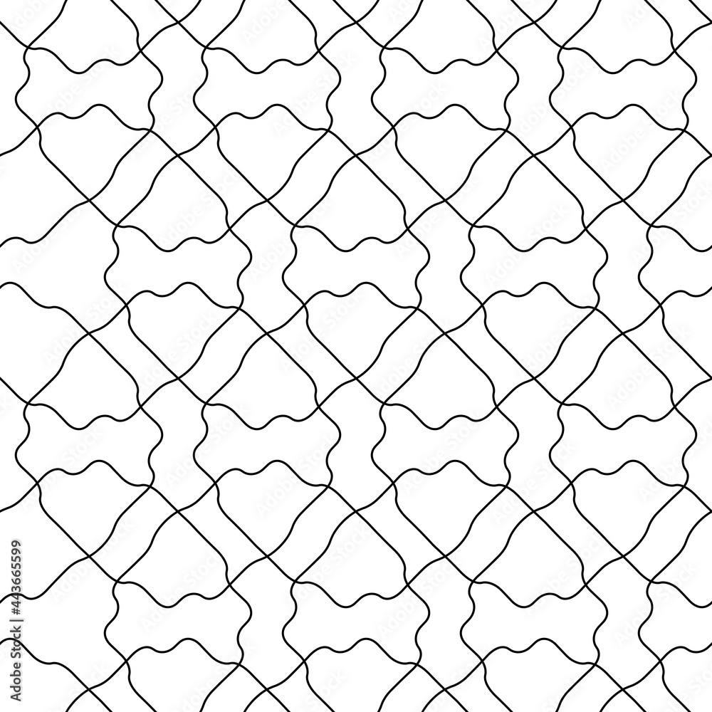 Poster minimal pattern. vector twisted wire wallpaper.