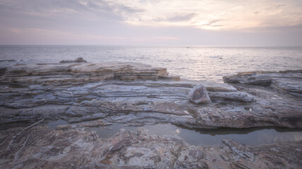 和歌山県 千畳敷 夕日
