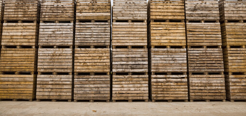 old wooden boxes