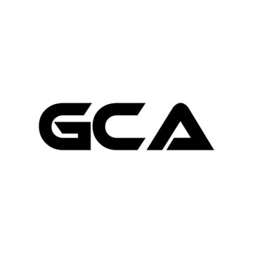 GCA letter logo design with white background in illustrator, vector logo modern alphabet font overlap style. calligraphy designs for logo, Poster, Invitation, etc.