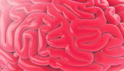 brain floral texture made from 3d model in abstract form
