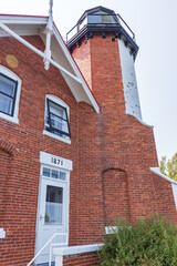 Fototapeta premium Eagle Harbor Lighthouse, Upper Peninsula, Michigan, USA