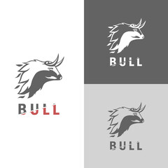 Vector Animal Design Logo,Bull