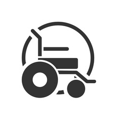 Wheelchair , Hospital solid icon.