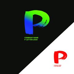 Minimal unique type P letter logo. P font logo. P icon.