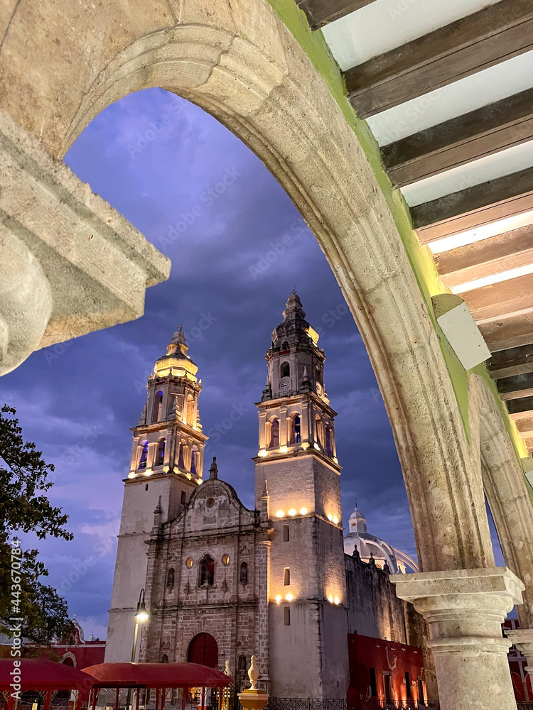 Poster san francisco de campeche cathedral