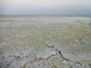 White Great Rann of Kutch  ,Salt desert in Gujarat ,india