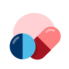 Pill , Hospital flat icon.