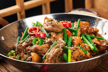 Chinese food; dry pot chicken