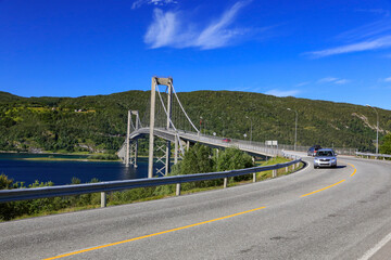 Tjeldsund bridge in Northern Norway,Troms county,scandinavia,Europe	