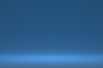 blue studio empty room with light on blue background