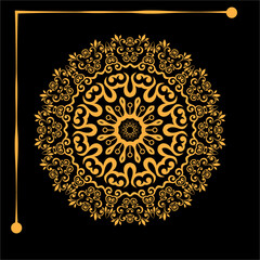 Vector Mandala. Round ornament in ethnic style