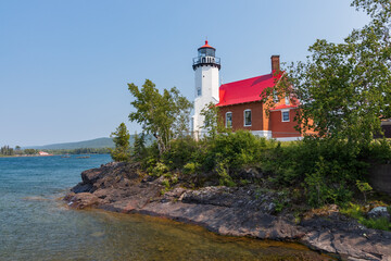Fototapeta na wymiar Eagle Harbor Lighthouse, Upper Peninsula, Michigan, USA
