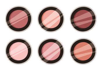 Hand Drawn Cartoon Fashion Illustration Makeup Tools. Vector Set Drawing Beauty Products. Art Work Collection Decorative Cosmetics