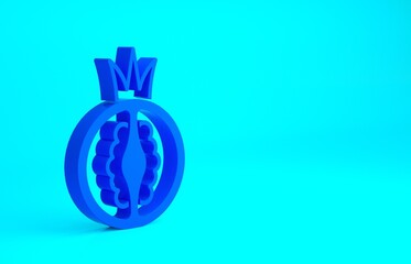 Blue Tomato icon isolated on blue background. Minimalism concept. 3d illustration 3D render