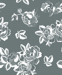 floral lace seamless pattern, vector