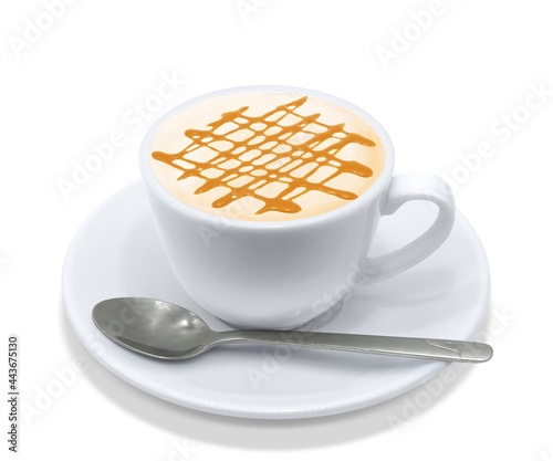 キャラメルマキアート 飲み物 イラスト 上 リアル ホット スプーン Wall Mural Akaomayo