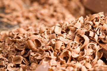 crumbs from delicious chocolate