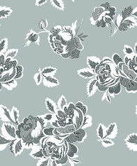 floral lace seamless pattern, vector