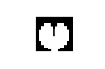 Heart-shaped M letter logo for brand