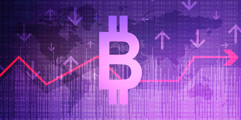 2d rendering bitcoin sign currency