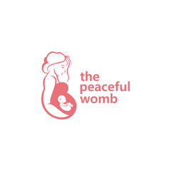 peaceful womb logo  design vector illustration