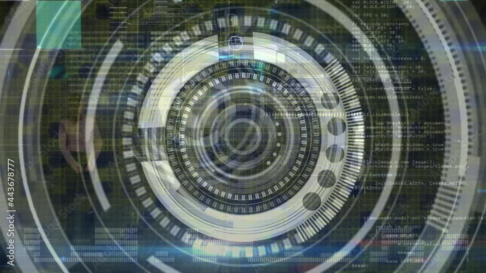 Poster animation of scope scanning and data processing