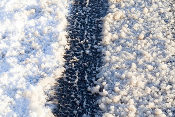 track on a winter road