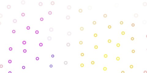 Light blue, yellow vector pattern with spheres.