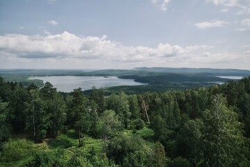 Obraz premium Landscape over Lake Arakul Пейзаж над озером Аракуль