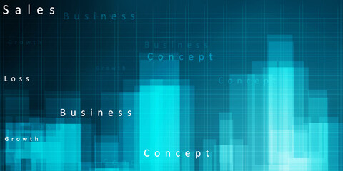 2d rendering Stock market online business concept. business Graph 
