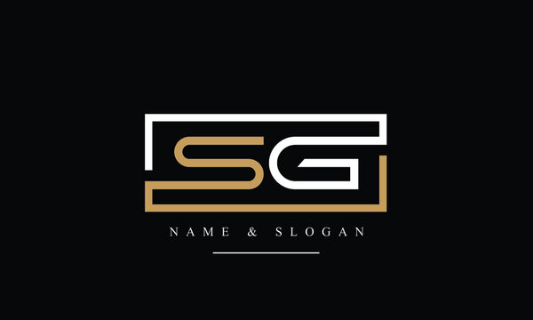 SG, GS, S, G abstract letters logo monogram
