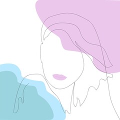 girl beautiful graphics one line