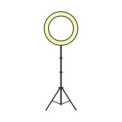 led ring for photography, icon on white background