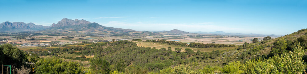 View from the Afrikaans Language Monument near Paarl towards Simonsberg