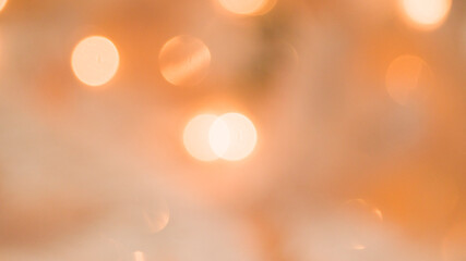 Blurred background with glowing lights. Festive mood