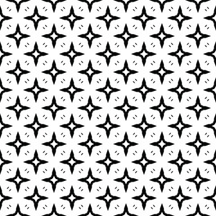 Black and white pattern texture. Bw ornamental graphic design. Mosaic ornaments. Pattern template. Vector illustration.