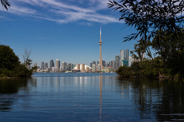 Toronto amazing tower city lake clouds