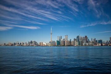 Toronto amazing tower city lake clouds