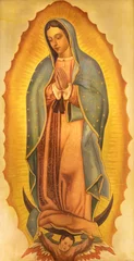 Poster VIENNA, AUSTIRA - JUNI 24, 2021: The painting of Immaculate from Guadaluppe in the Votivkirche church by Hans Schweiger (1954). © Renáta Sedmáková