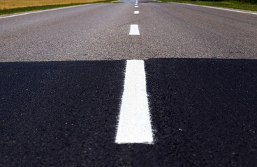 part of the old and new asphalted road