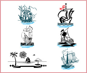 sketch sail graphic design. Can be used as t shirt printing design.