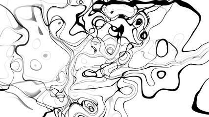 Black and white curve wave line abstract background.