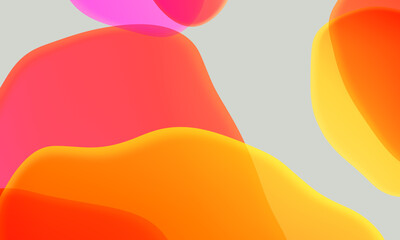 Abstract geometric fluid red orange color gradient on gray background. Trendy design graphics used for wallpaper screen tablet and phone.
