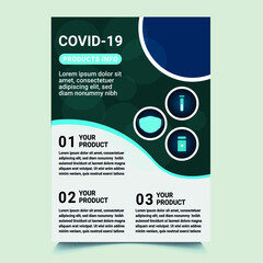 Covid-19 medical products flyer design Template