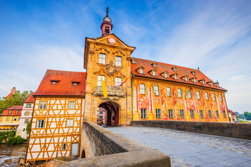 Fototapeta premium Bamberg, Germany. Town Hall of Bamberg (Altes Rathaus)