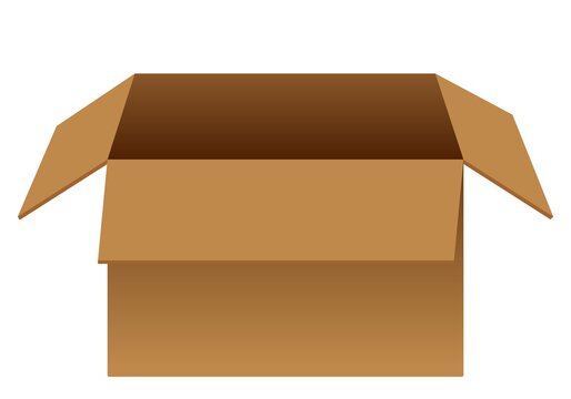 Caja de cart&oacute;n marr&oacute;n para embalaje. Reciclaje de cart&oacute;n